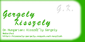 gergely kisszely business card